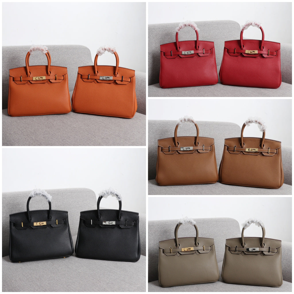 Elegant Togo-Textured Leather Handbag – Premium Craftsmanship