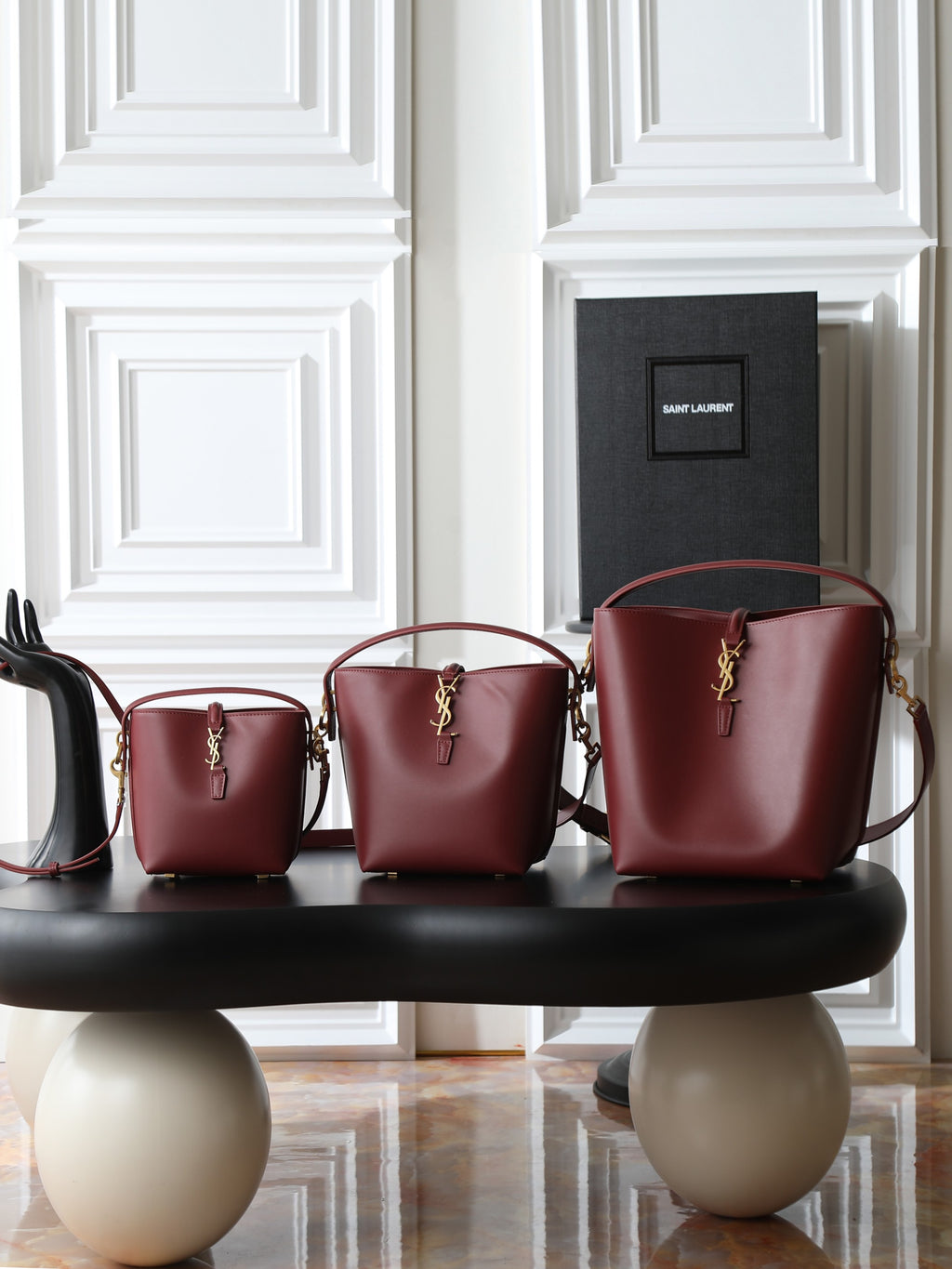 Bucket Bag | LE 37 | Smooth Calfskin | Dark Red (Premium Quality )