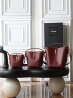 Bucket Bag | LE 37 | Smooth Calfskin | Dark Red (Premium Quality )