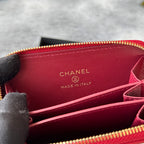Lychee-Grain Zip Coin Purse (Premium Quality)