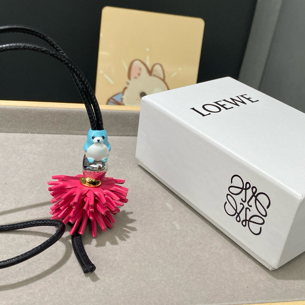 Beaded Leather Goldfish Charm 🐟