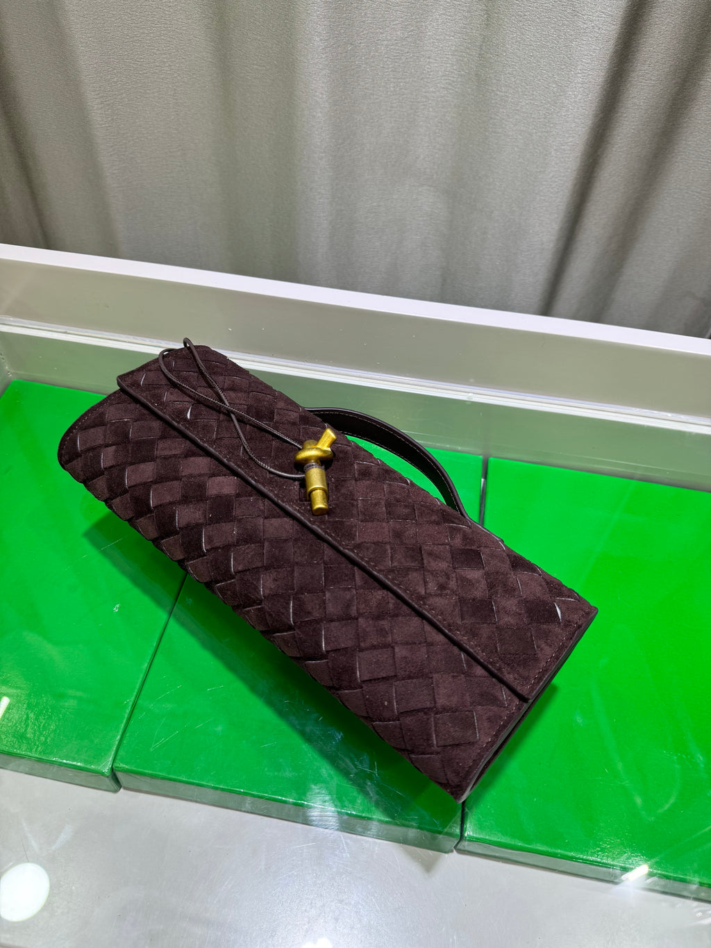 Frosted Leather Evening Handbag