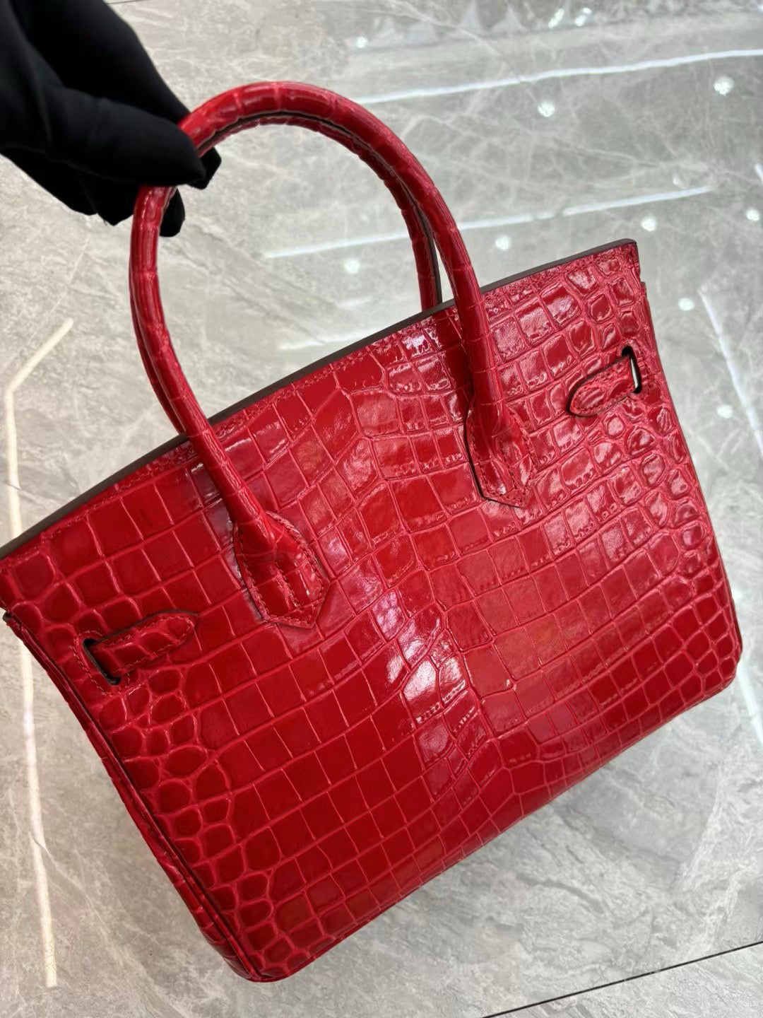 Her*mes Crocodile Pattern Birkin Bag