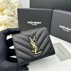 Y Compact Leather Bi-Fold Wallet