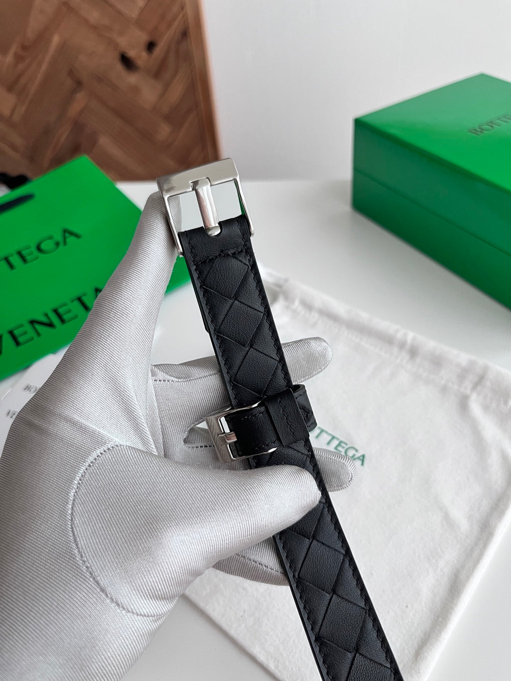 2.5 Women’s Handwoven Intreccio Leather Belt — New 2025