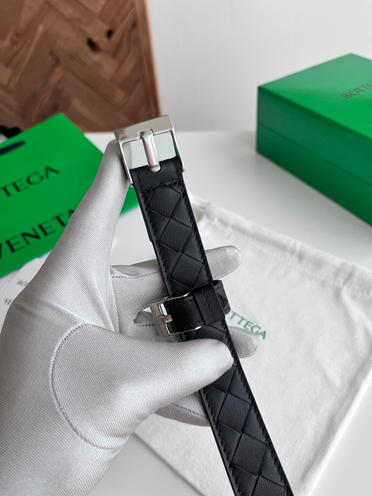 2.5 Women’s Handwoven Intreccio Leather Belt — New 2025