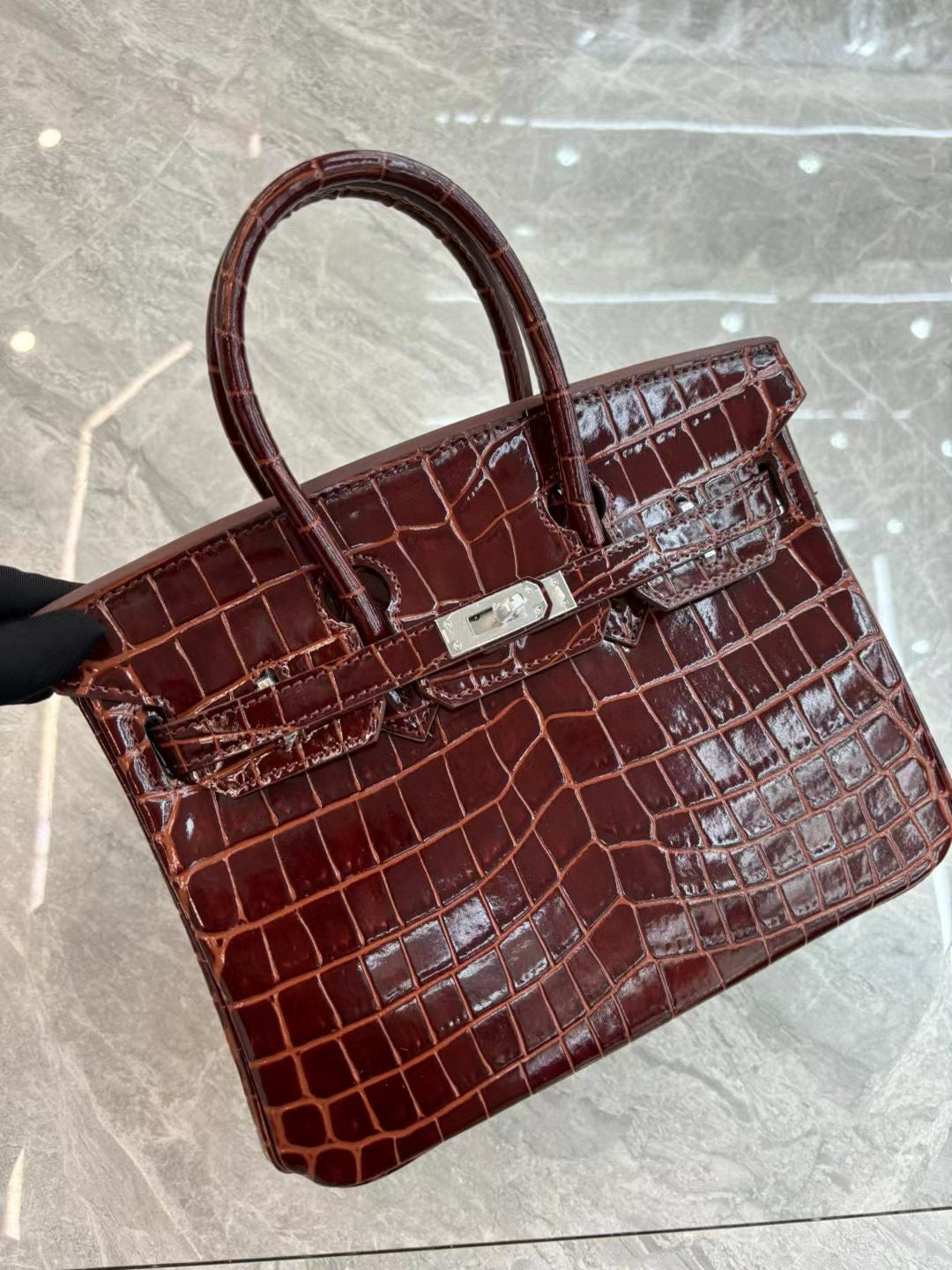 Her*mes Crocodile Pattern Birkin Bag