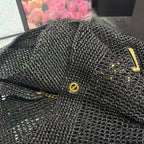 ICARE Woven Raffia Logo Tote (Premium Quality )