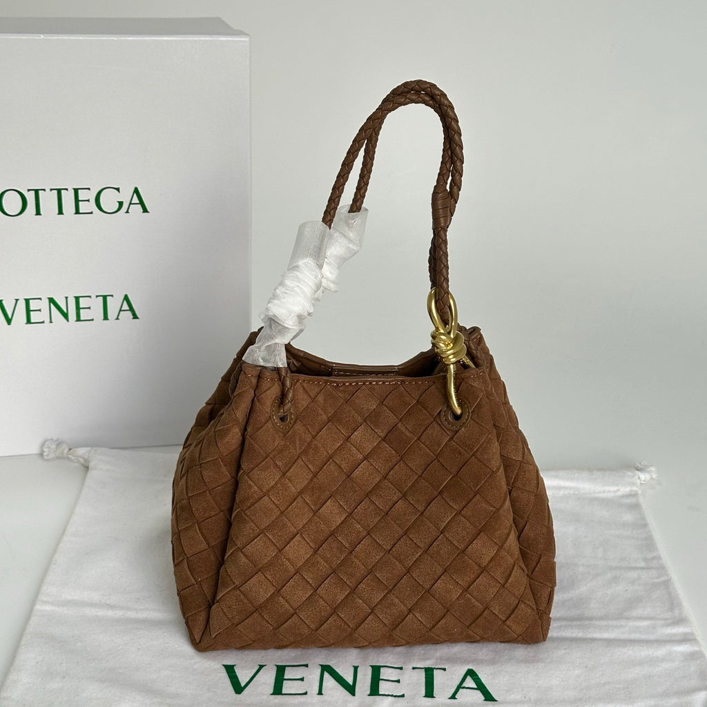 Soft Suede Parachute-Style Woven Bag