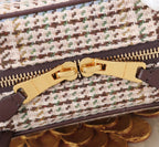 Houndstooth Structured Shoulder Bag (Premium Quality)