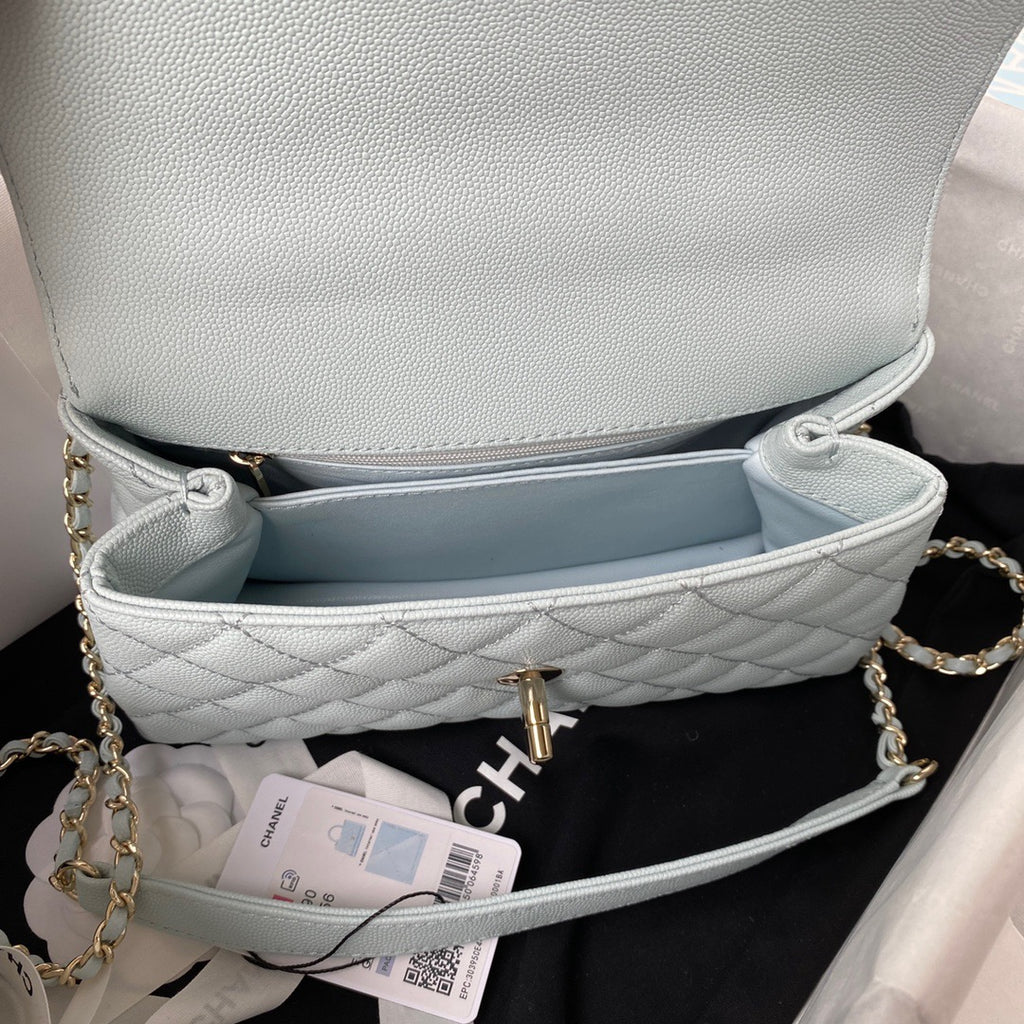 Mini Top Handle Flap Bag (𝑐𝑜𝑐𝑜 ℎ𝑎𝑛𝑑𝑙𝑒)