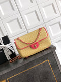 Large Woven Flap Bag – Summer Edition (Premium Quality++)