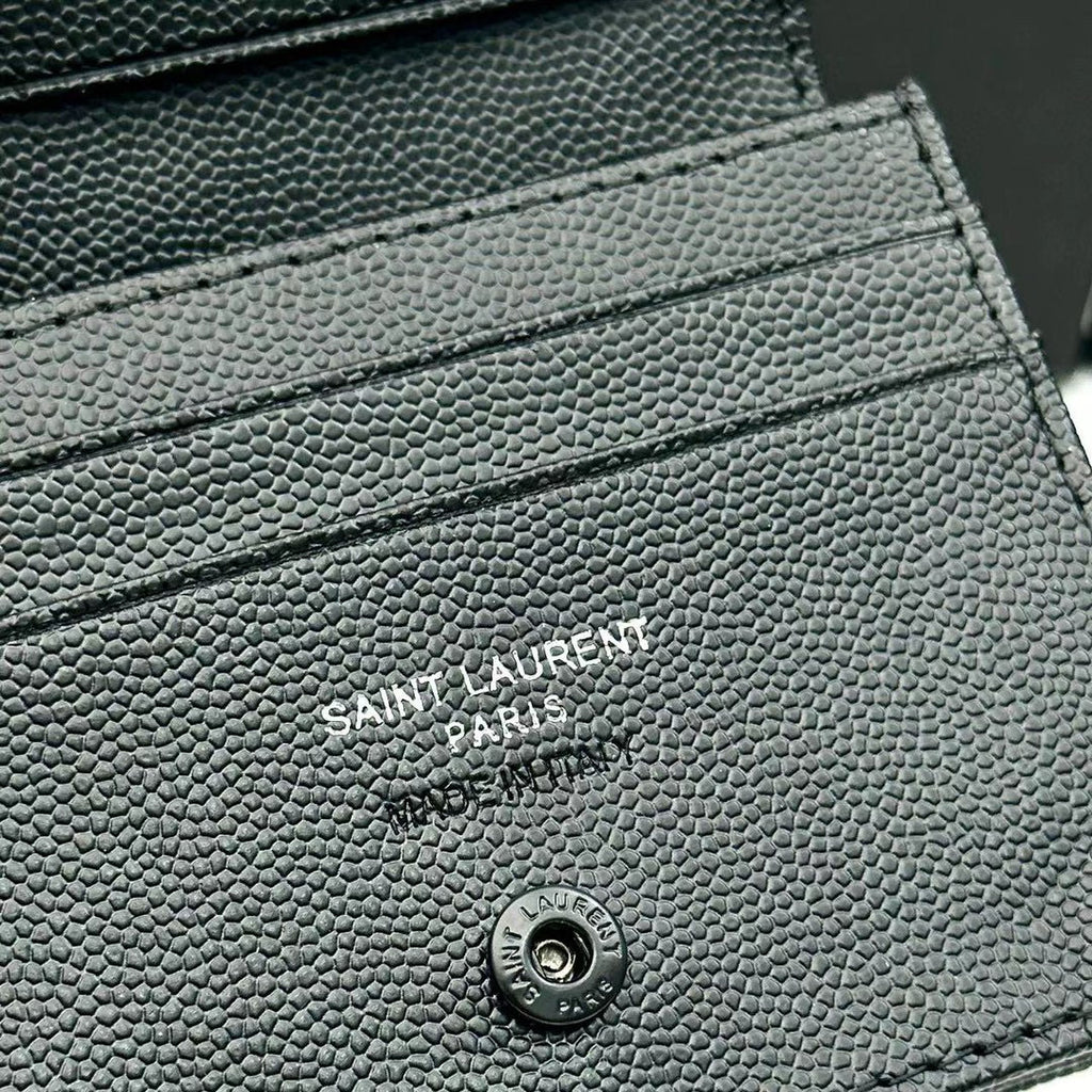Y Compact Leather Bi-Fold Wallet