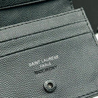 Y Compact Leather Bi-Fold Wallet