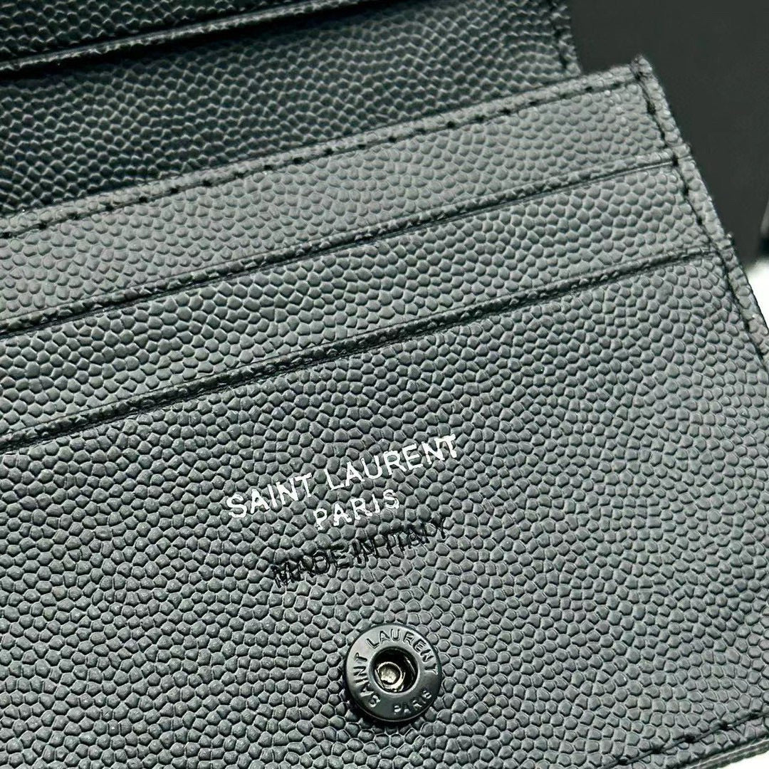 Y Compact Leather Bi-Fold Wallet