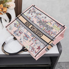 D Elegant Oversized Embroidered Tote Bag