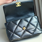 19 Bag | Goatskin Leather | 24K Gold-Tone Hardware | Medium 30cm (Premium Quality )