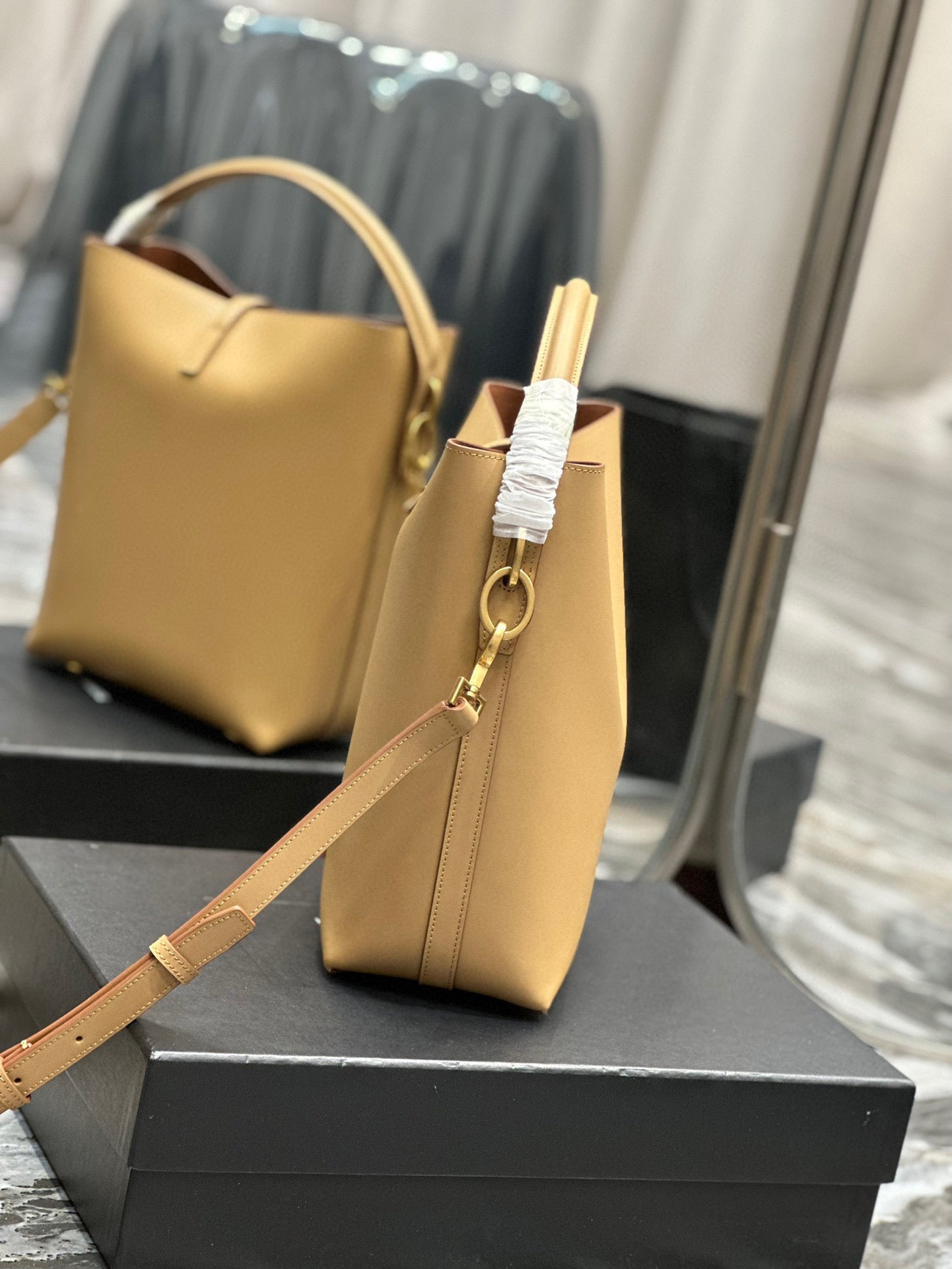 Y*S*L Bucket Bag in Original Italian Calfskin