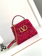 V-SLING 3D Embroidered Sequin Bag | 9866 MTX