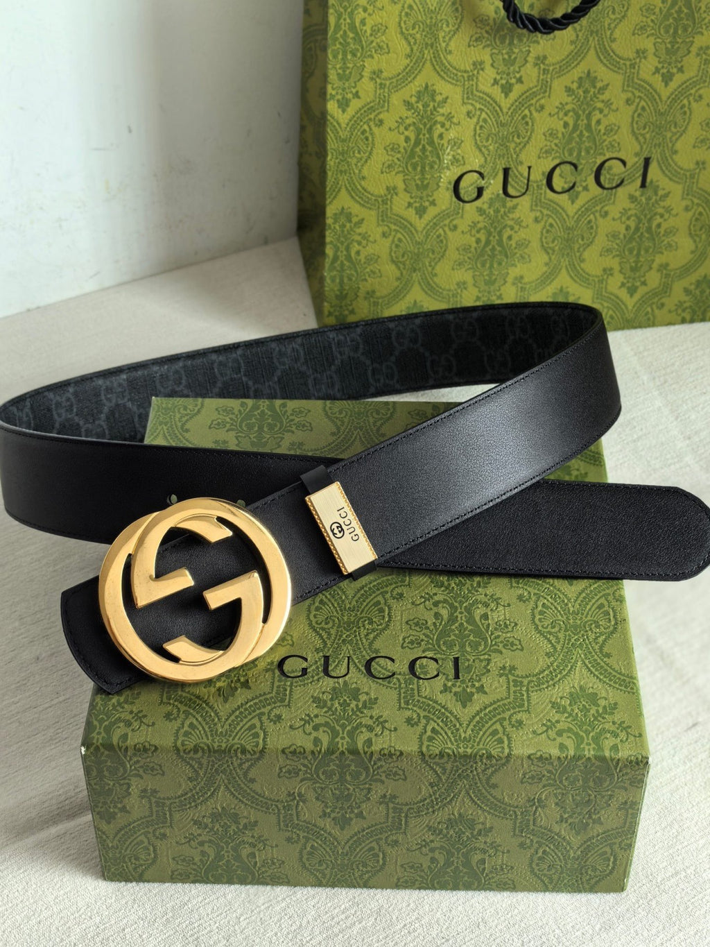 Men’s Interlocking Double Buckle Reversible Belt — 3.8 cm