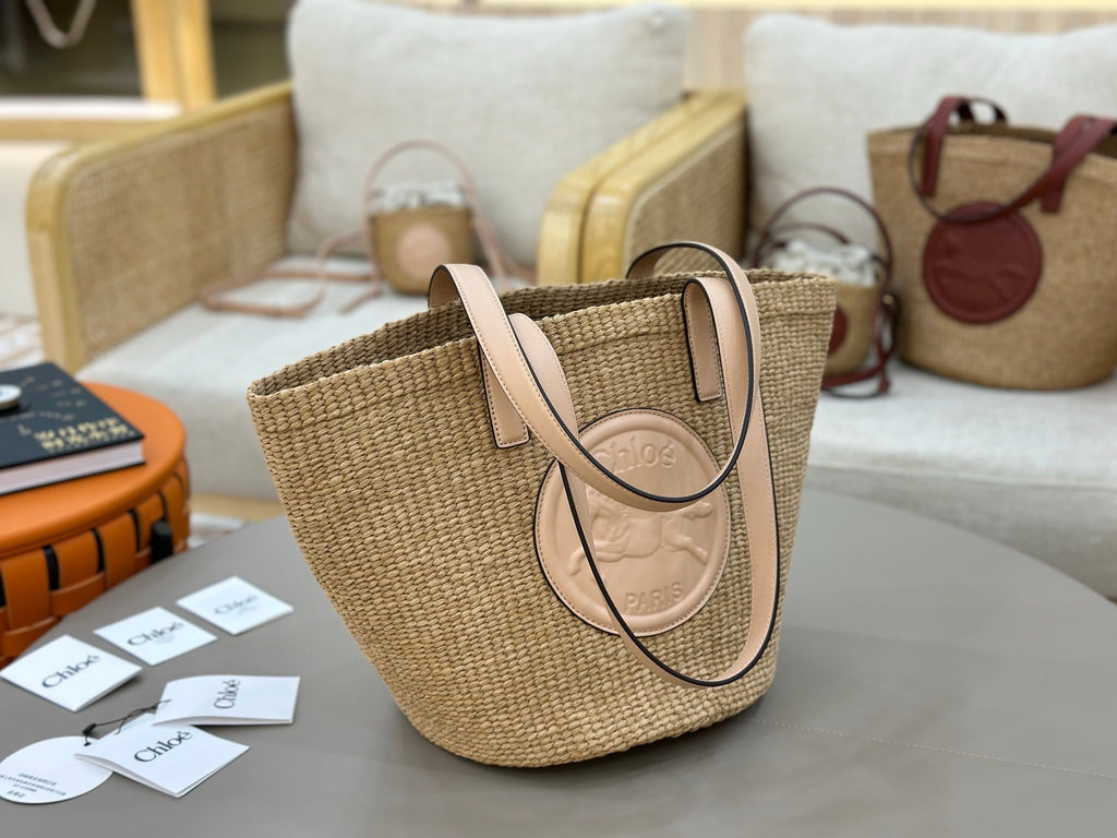 Woven Straw Bucket Bag  (Premium Quality)