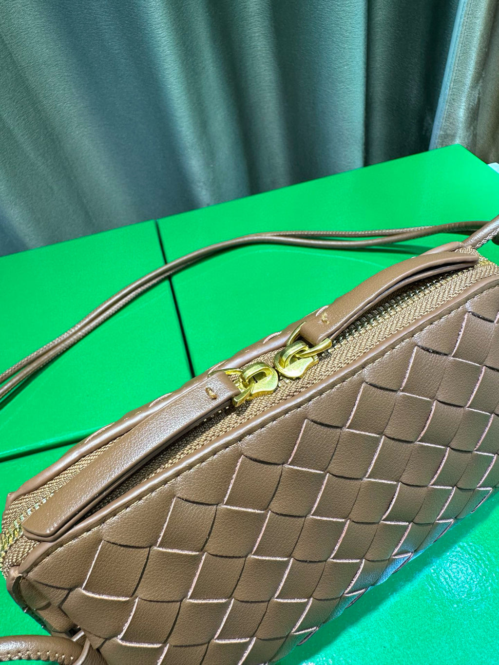 Woven Leather Concert Pouch