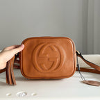 Classic Embossed Leather Camera Bag  (Genuine Cowhide)