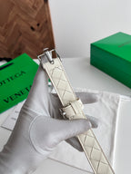 2.5 Women’s Handwoven Intreccio Leather Belt — New 2025