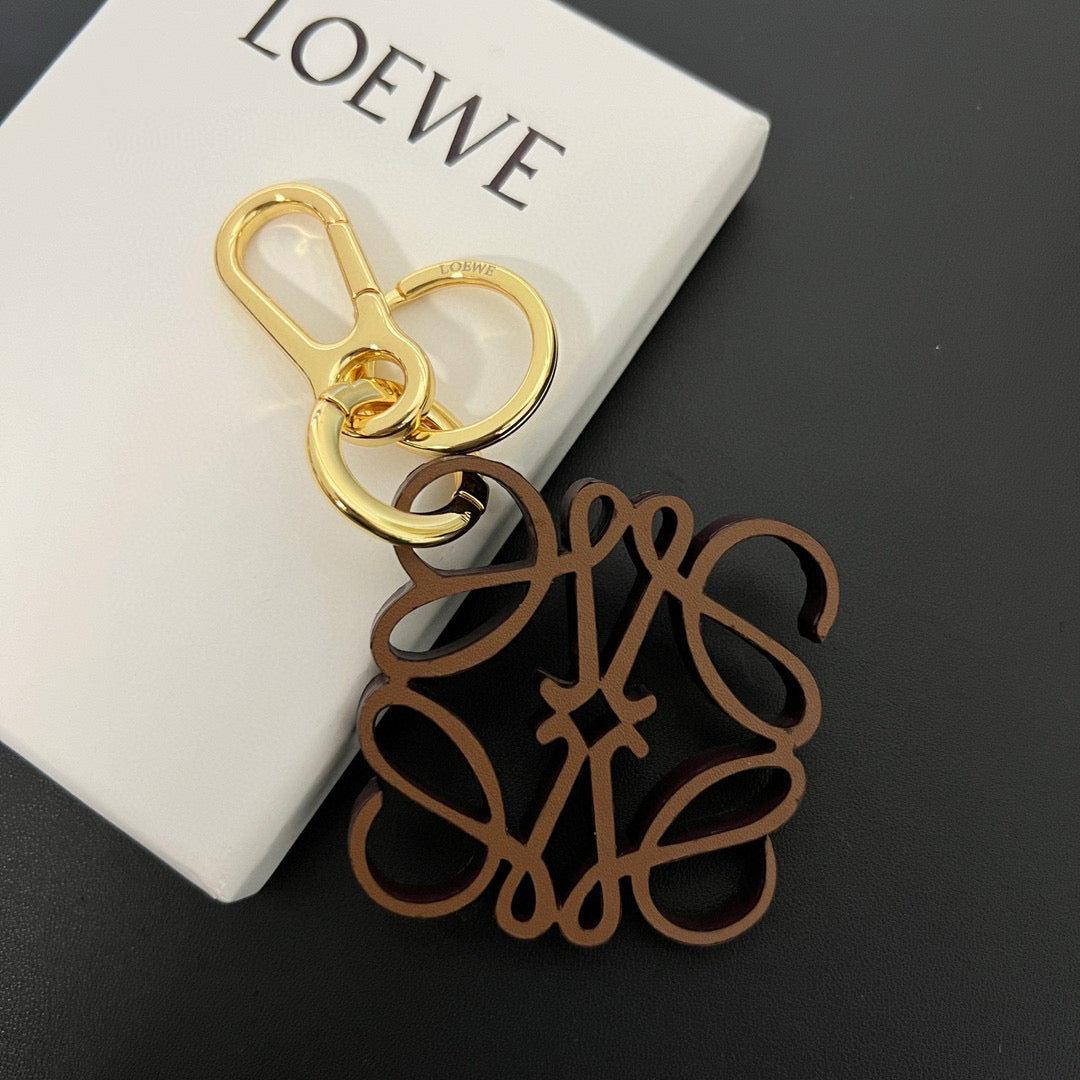 Two-Tone Leather Key Charm