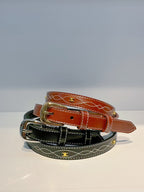 C Women's Belt – Handmade Tanneries Haas Novonappa Leather, Vintage French Style