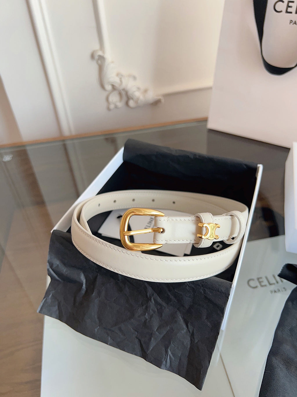 Vivienne Taurillon Belt | 18mm