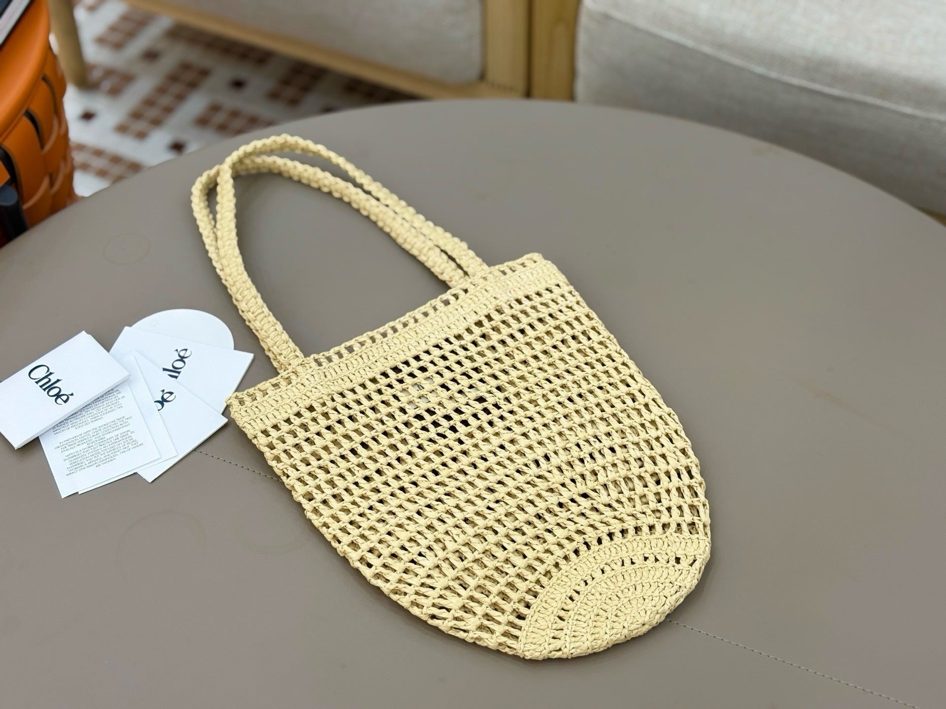 Handcrafted Raffia & Leather Tote  (Premium Quality)