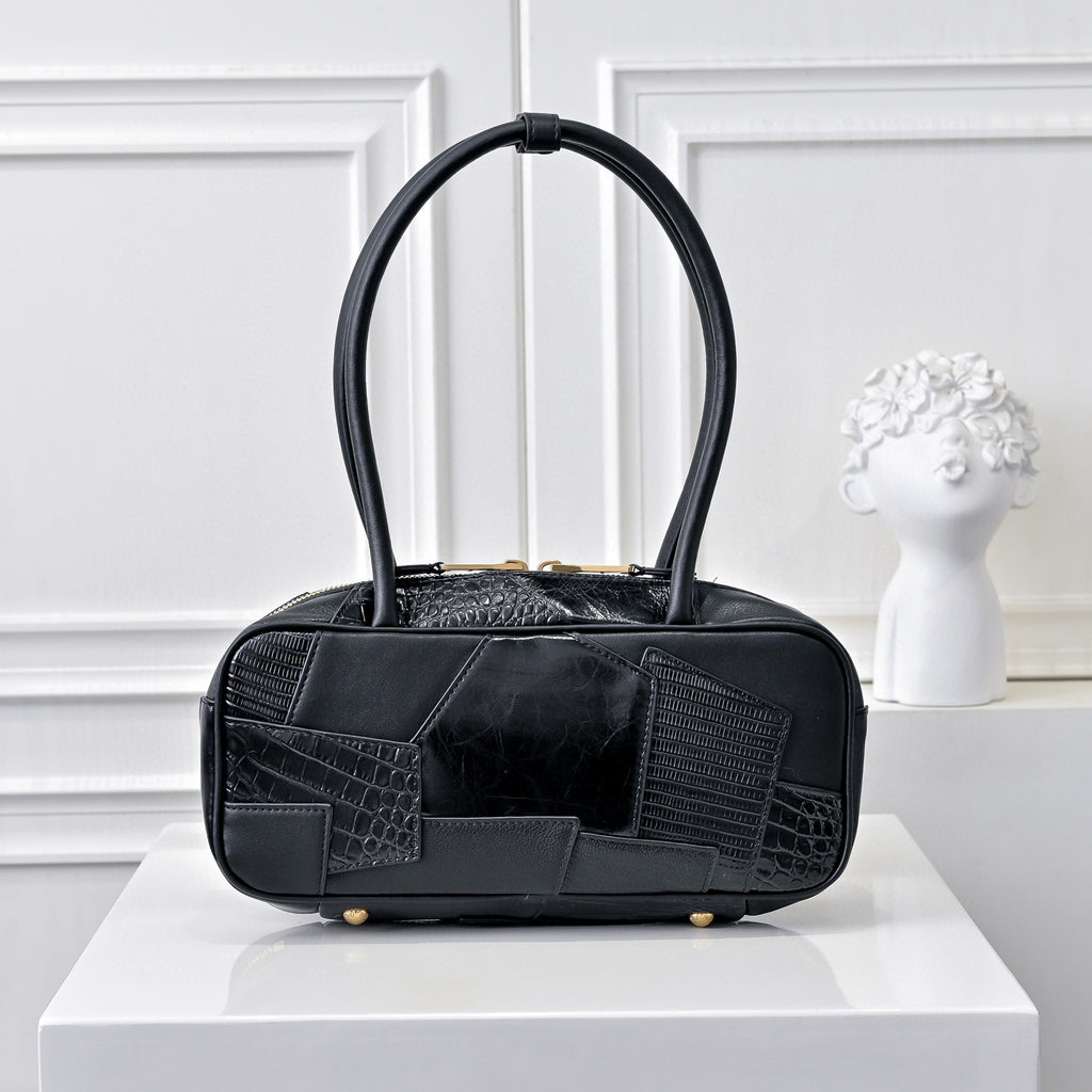 Patchwork Bowling Bag – Versatile & Unique Design