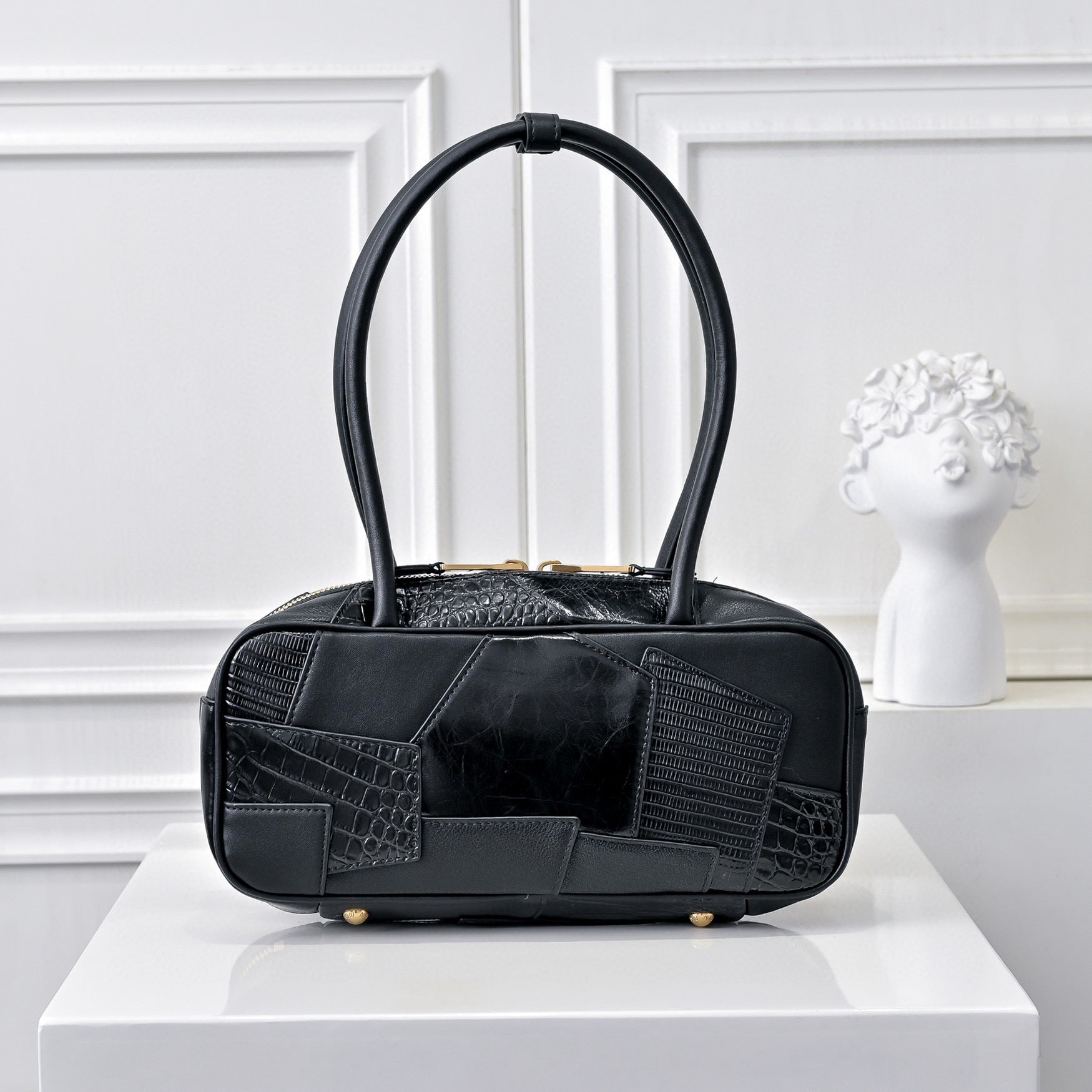 Patchwork Bowling Bag – Versatile & Unique Design