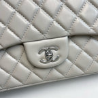 Maxi Quilted Flap Bag in Lambskin — 33cm