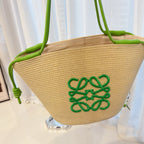 Embroidered Woven Straw Tote Bag – Versatile & Spacious