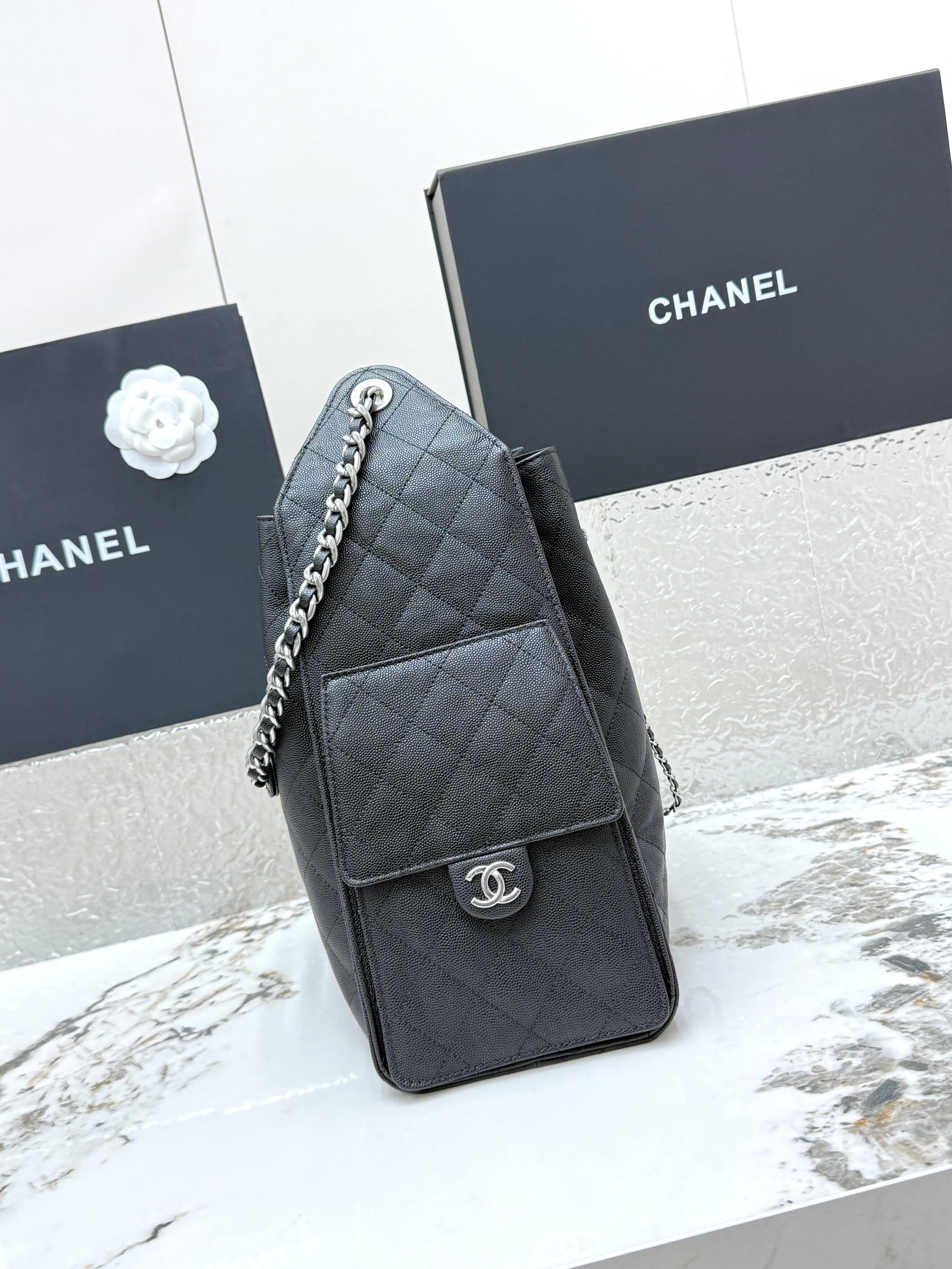 Caviar Leather Hobo Bag | 25C | Large | Premium quality|