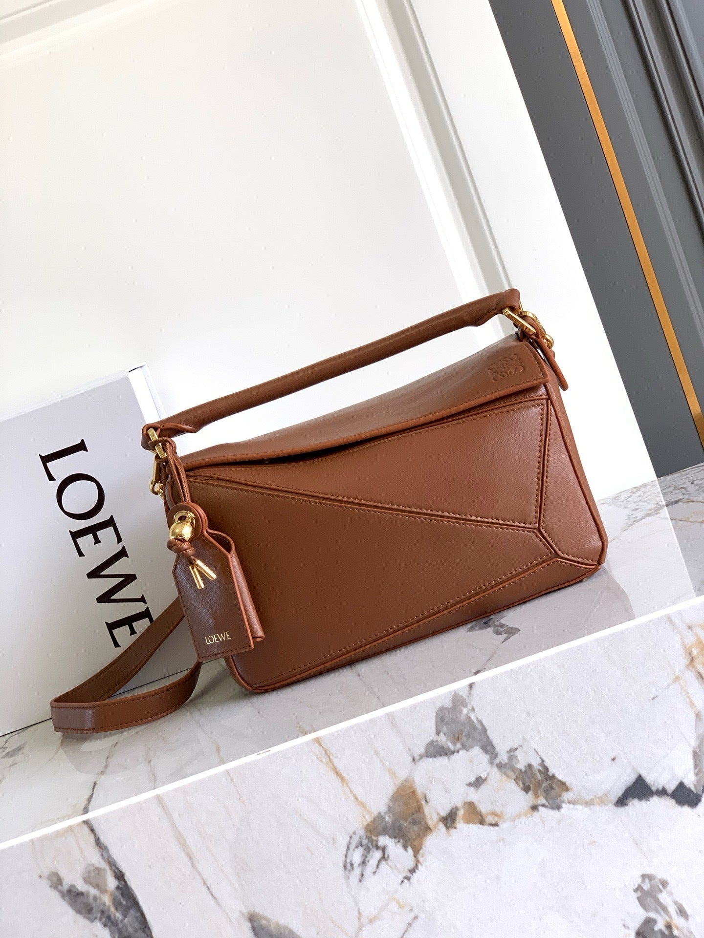 Premium Lambskin Geometric Puzzle Bag [Premium Quality]