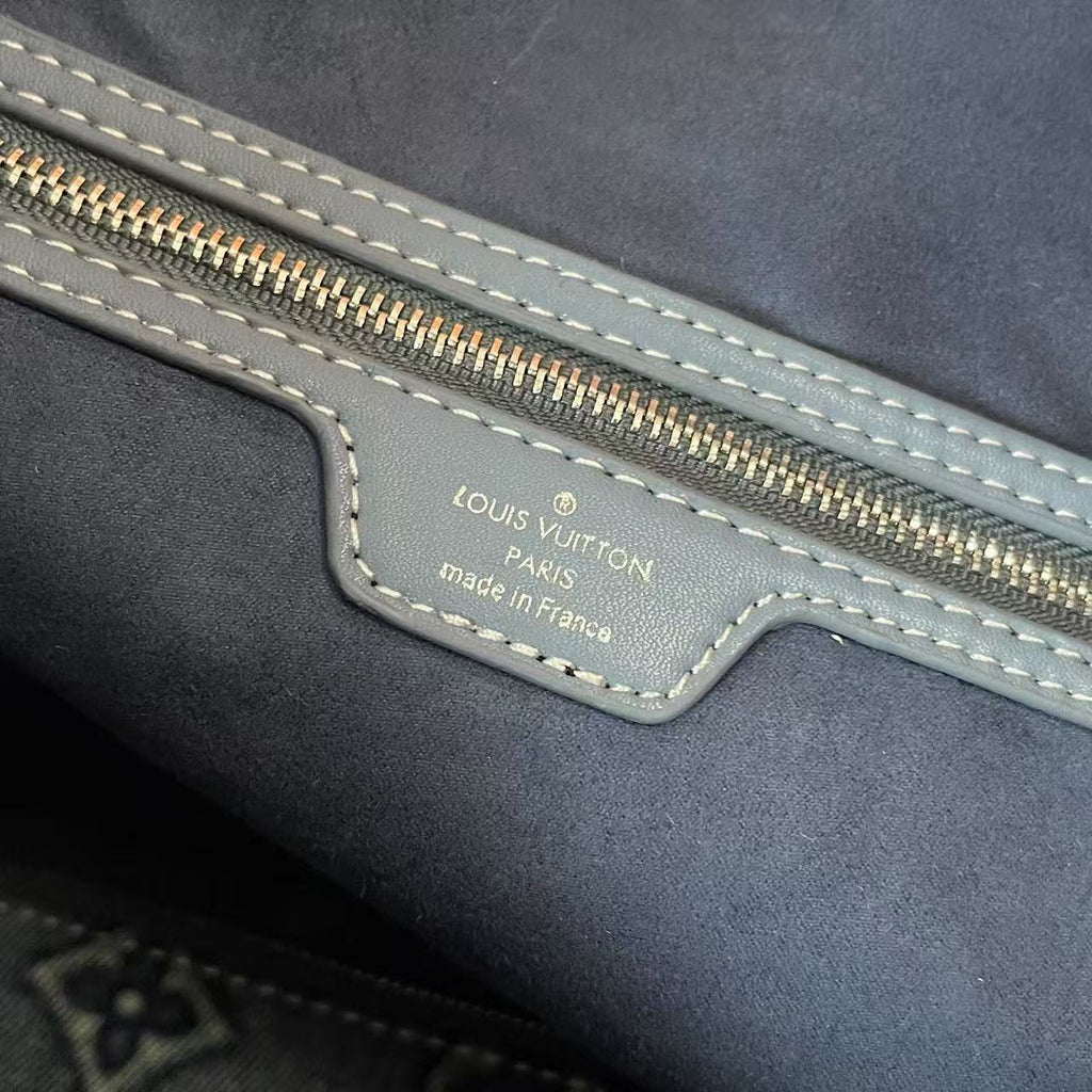 Embossed Denim Neverfull Tote