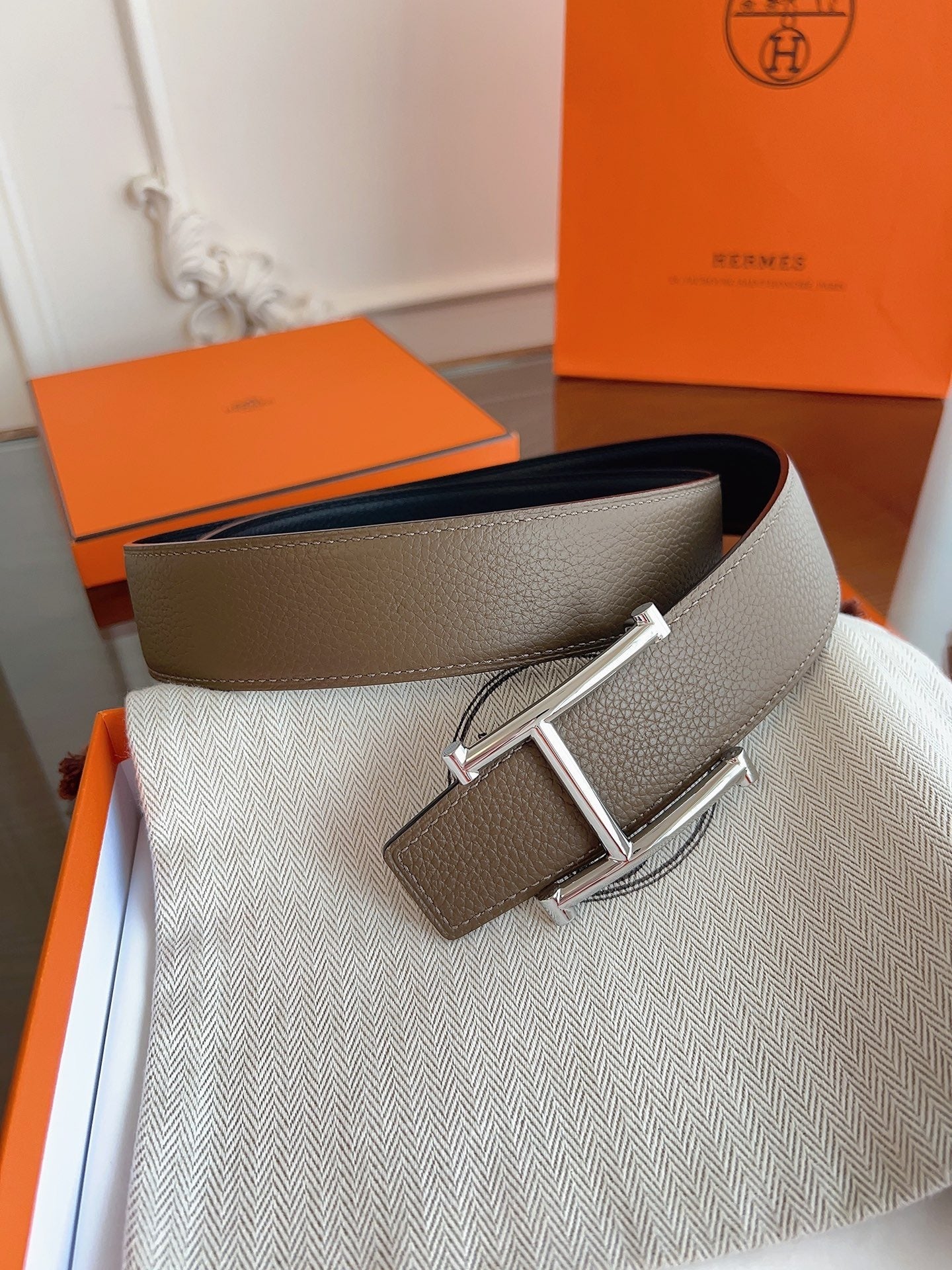 Premium Reversible Leather Belt — 3.8cm Width