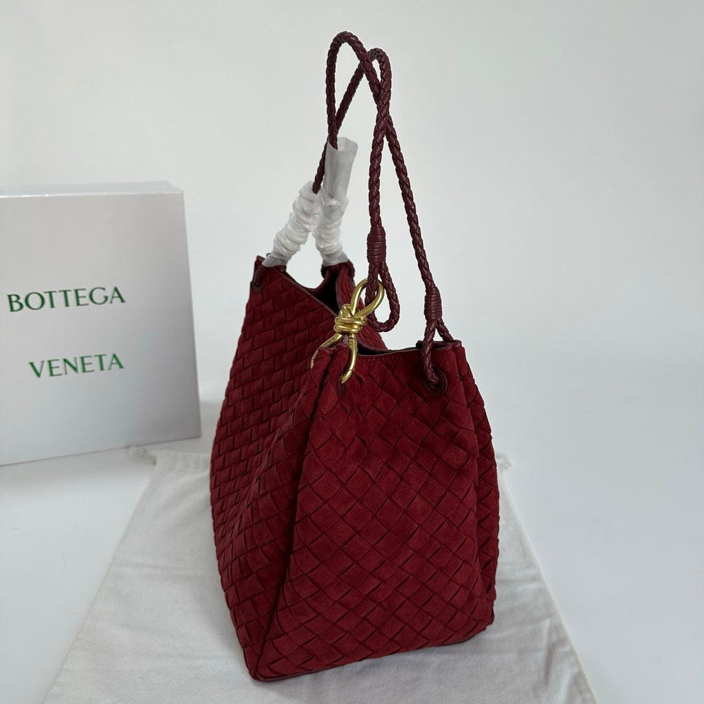 Soft Suede Parachute-Style Woven Bag