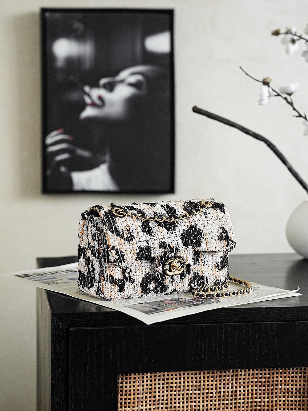 26A Leopard Tweed CF Bag | Premium Quality