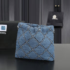 24P Denim Trash Bag Tote