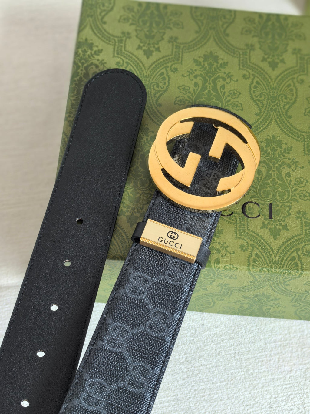 Men’s Interlocking Double Buckle Reversible Belt — 3.8 cm