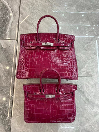 Her*mes Crocodile Pattern Birkin Bag