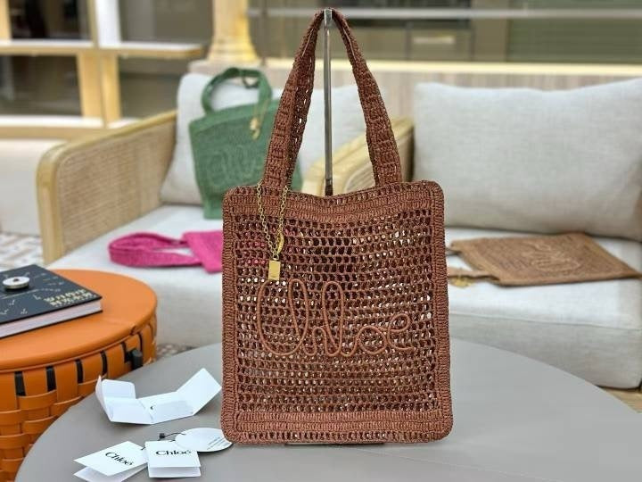 Handwoven Raffia &  Calfskin Tote (Premium Quality)