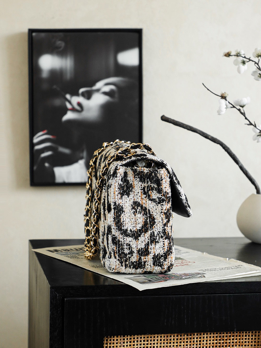 26A Leopard Tweed CF Bag | Premium Quality