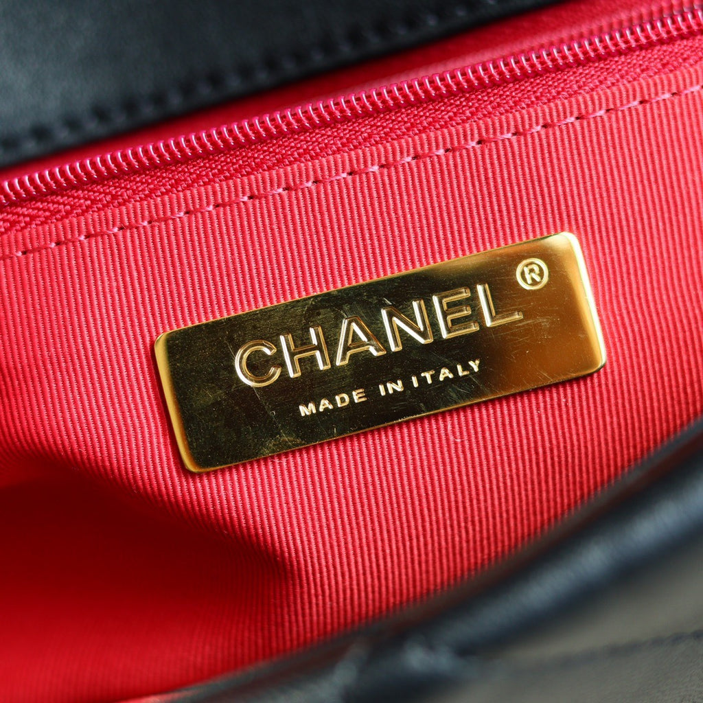 19 Bag | Goatskin Leather | 24K Gold-Tone Hardware | Medium 30cm (Premium Quality )