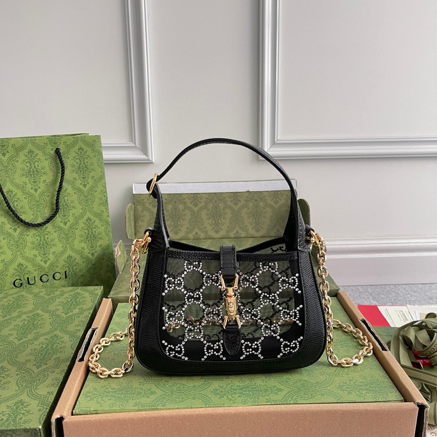 G-G Luxurious Lizard Pattern Bag