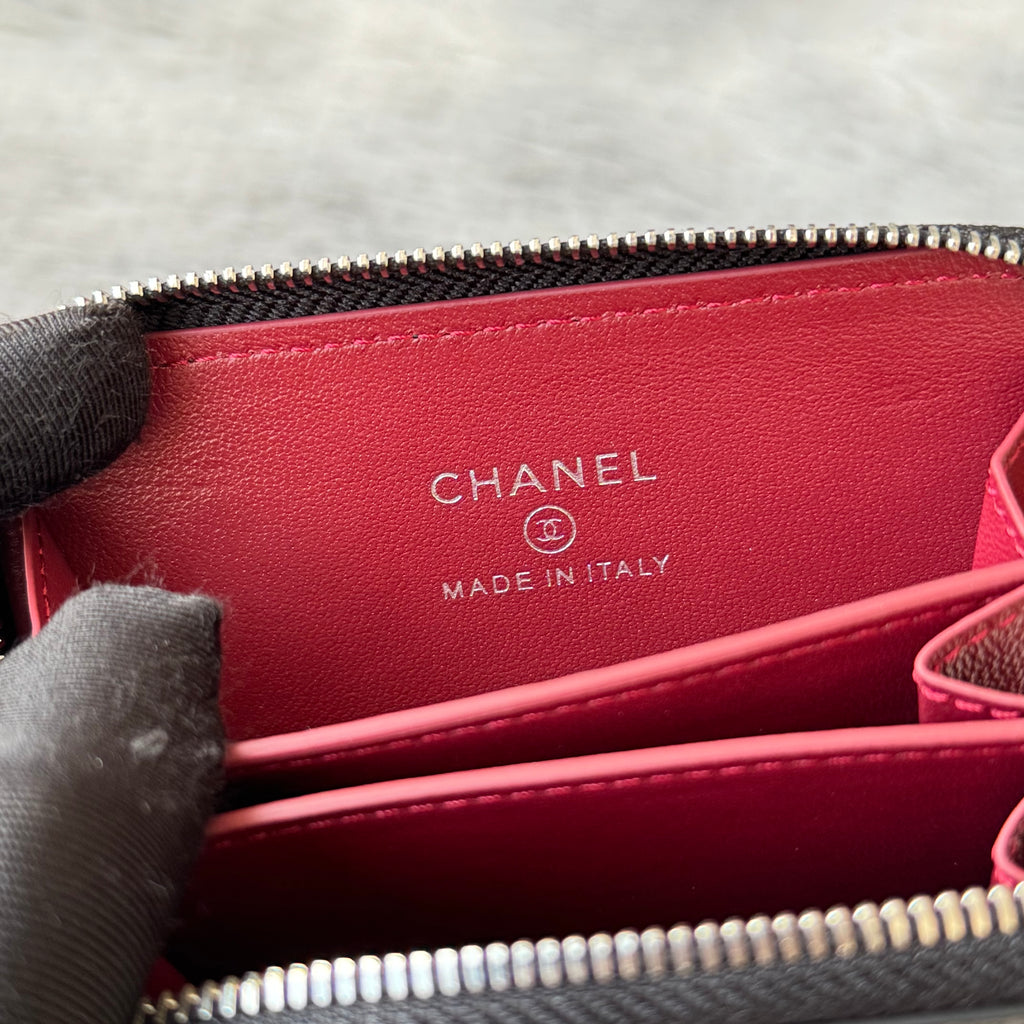 Lychee-Grain Zip Coin Purse (Premium Quality)